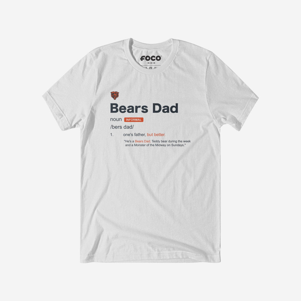 Chicago Bears Dad Definition T-Shirt FOCO S - FOCO.com