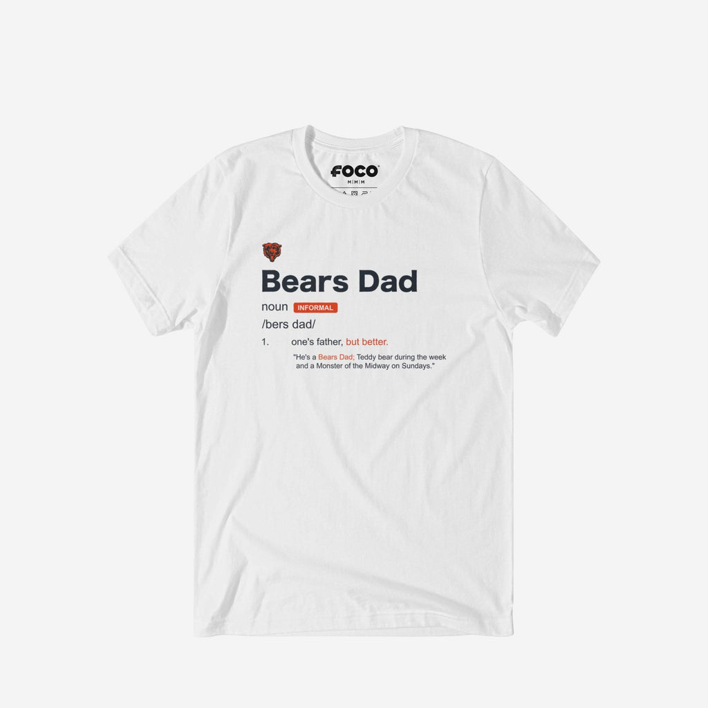 Chicago Bears Dad Definition T-Shirt FOCO S - FOCO.com