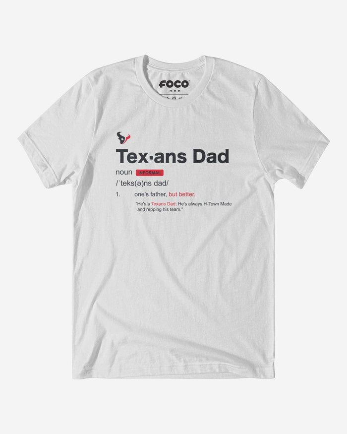 Houston Texans Dad Definition T-Shirt FOCO S - FOCO.com