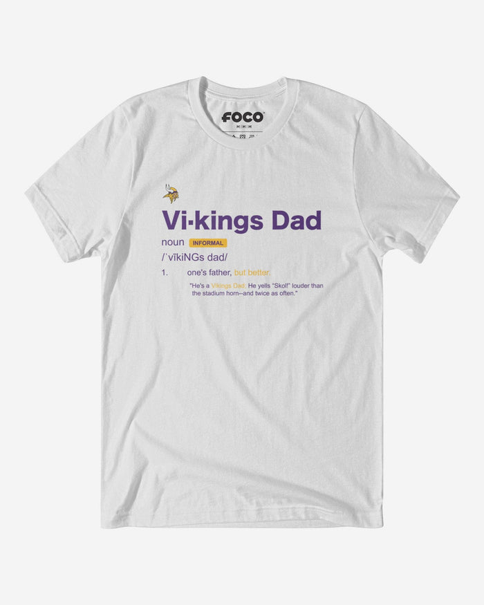 Minnesota Vikings Dad Definition T-Shirt FOCO S - FOCO.com