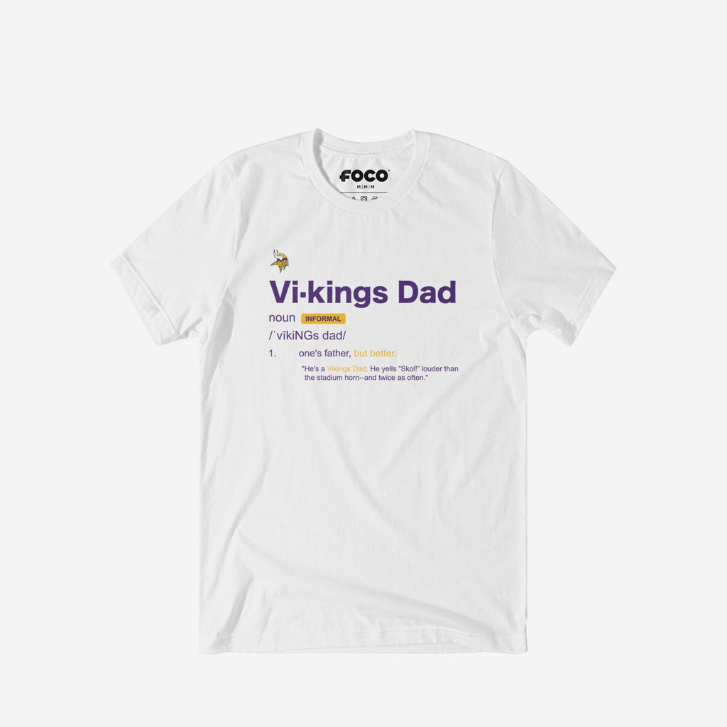 Minnesota Vikings Dad Definition T-Shirt FOCO S - FOCO.com
