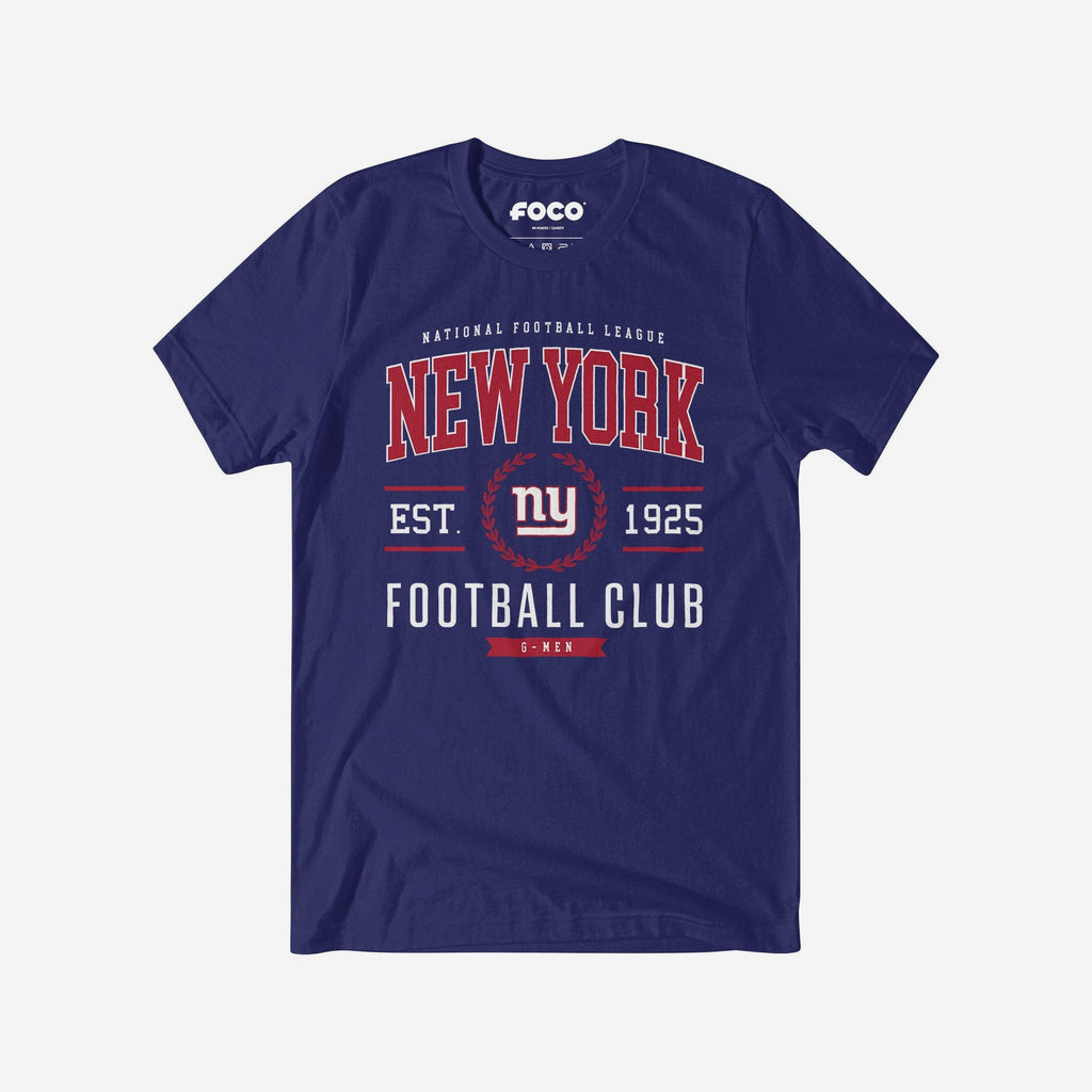 New York Giants Football Club T-Shirt FOCO Team Navy S - FOCO.com