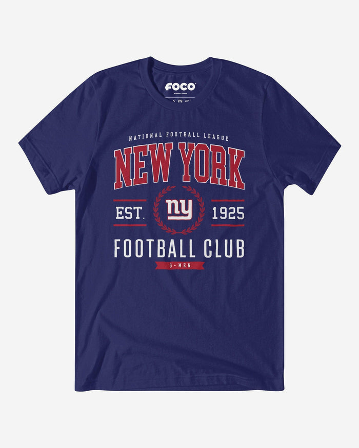 New York Giants Football Club T-Shirt FOCO Team Navy S - FOCO.com
