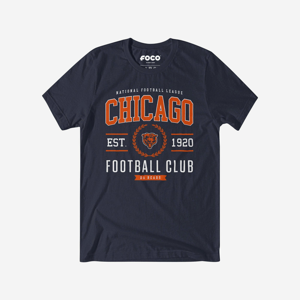 Chicago Bears Football Club T-Shirt FOCO Navy S - FOCO.com