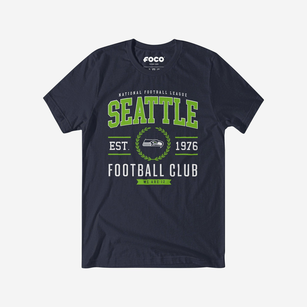 Seattle Seahawks Football Club T-Shirt FOCO Navy S - FOCO.com