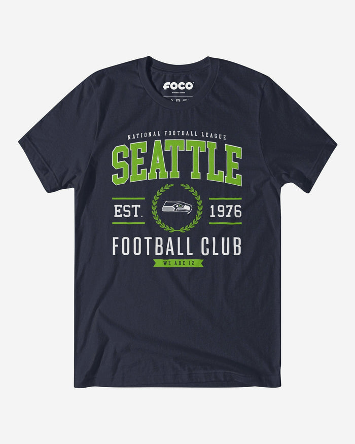 Seattle Seahawks Football Club T-Shirt FOCO Navy S - FOCO.com
