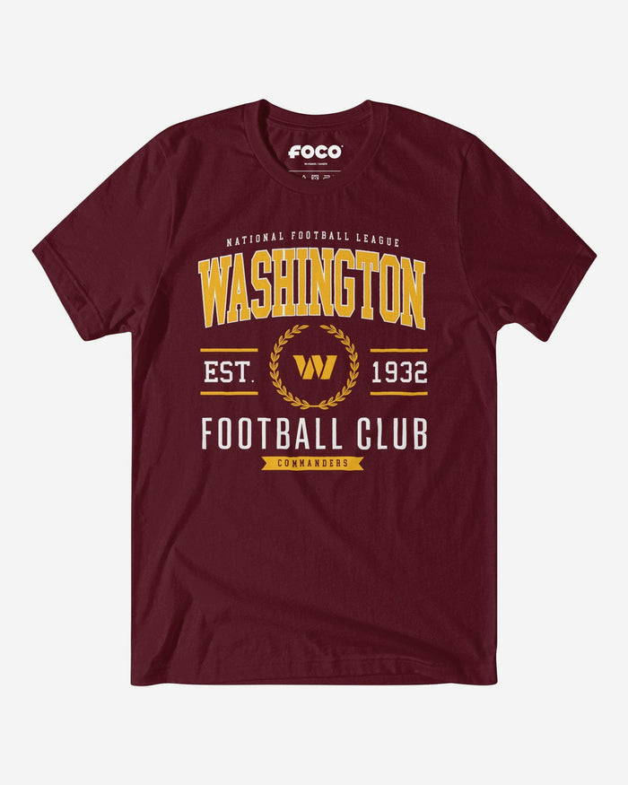 Washington Commanders Football Club T-Shirt FOCO Maroon S - FOCO.com