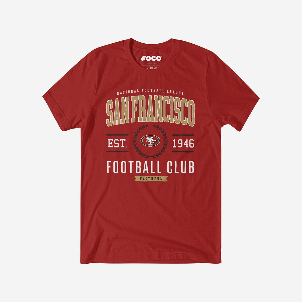 San Francisco 49ers Football Club T-Shirt FOCO Canvas Red S - FOCO.com