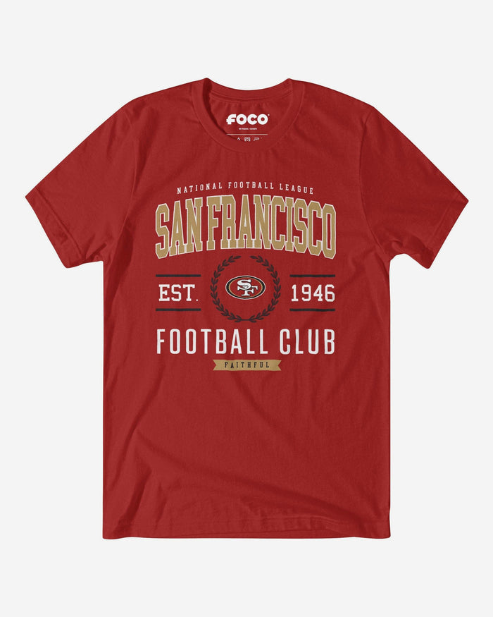 San Francisco 49ers Football Club T-Shirt FOCO Canvas Red S - FOCO.com