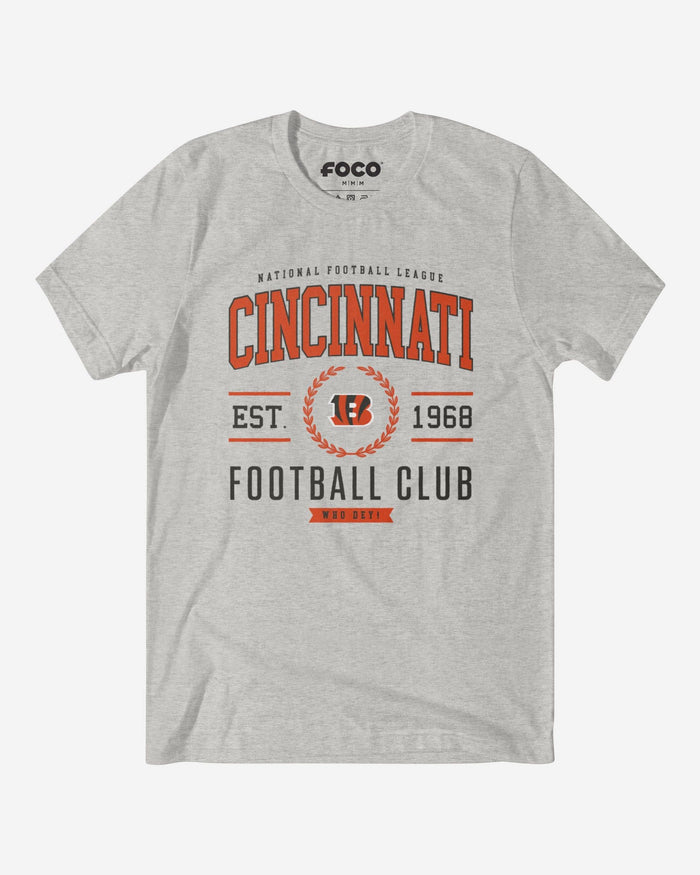 Cincinnati Bengals Football Club T-Shirt FOCO Ash S - FOCO.com