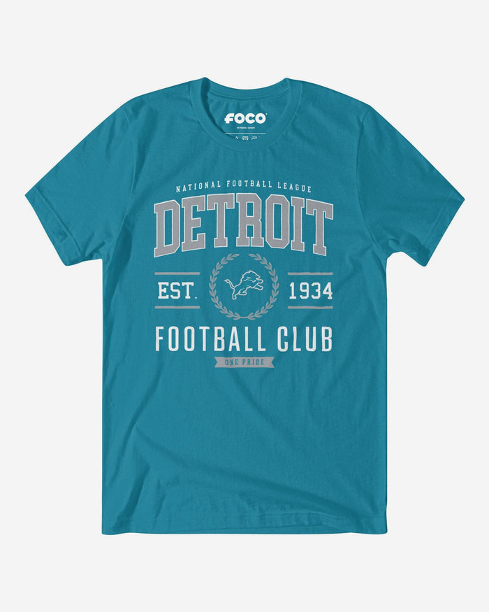 Detroit Lions Football Club T-Shirt FOCO Neon Blue S - FOCO.com