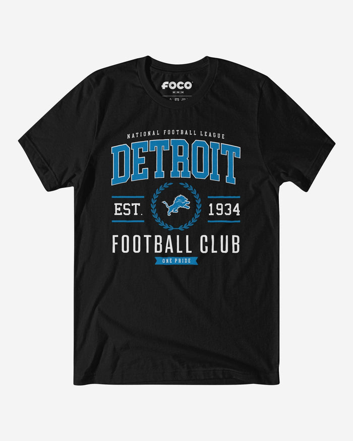 Detroit Lions Football Club T-Shirt FOCO Black S - FOCO.com