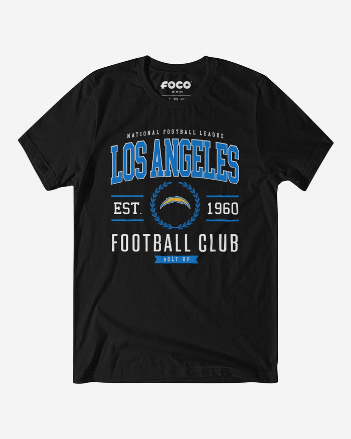 Los Angeles Chargers Football Club T-Shirt FOCO Black S - FOCO.com
