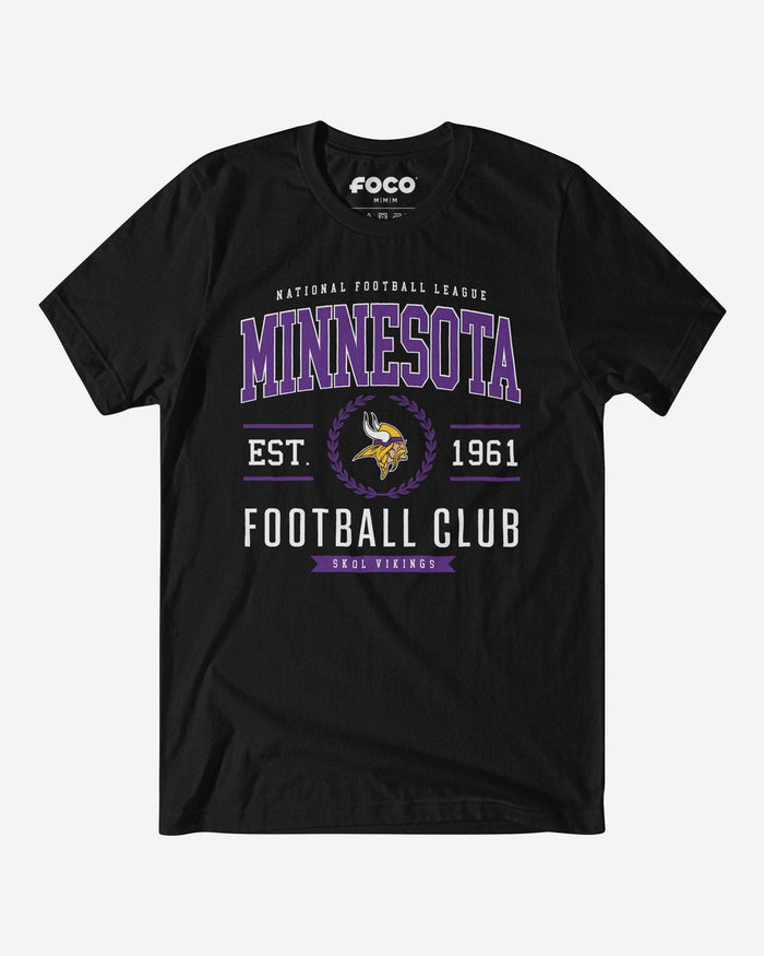 Minnesota Vikings Football Club T-Shirt FOCO Black S - FOCO.com