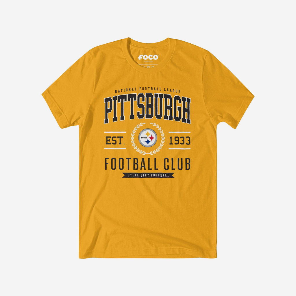 Pittsburgh Steelers Football Club T-Shirt FOCO Gold S - FOCO.com