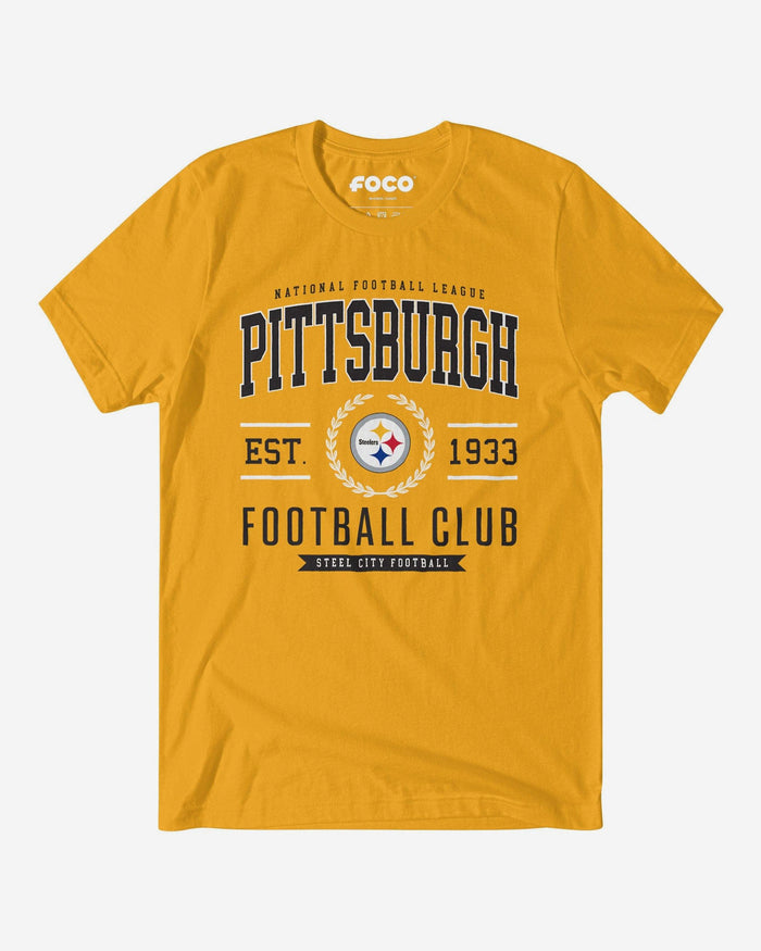 Pittsburgh Steelers Football Club T-Shirt FOCO Gold S - FOCO.com