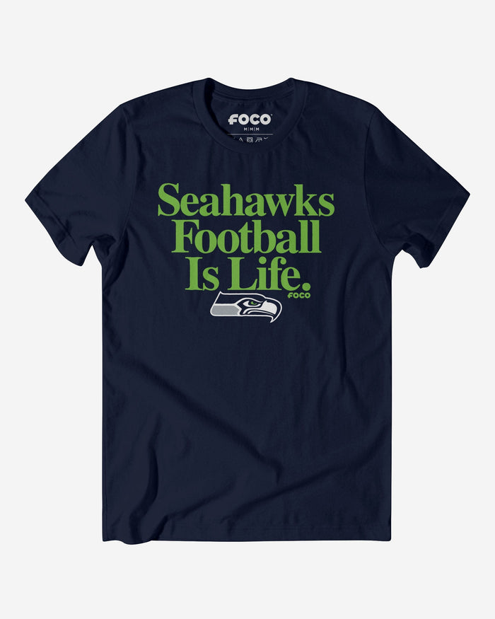 Seattle Seahawks Football is Life T-Shirt FOCO S - FOCO.com