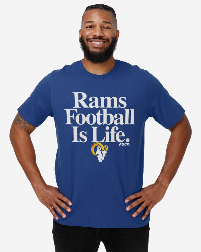 Los Angeles Rams Football is Life T-Shirt FOCO - FOCO.com