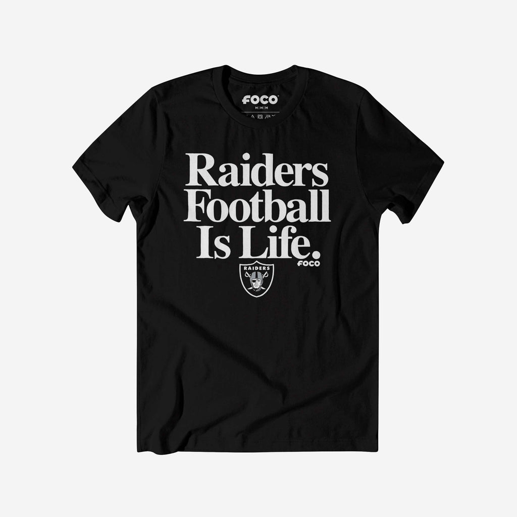 Las Vegas Raiders Football Is Life T Shirt FOCO las-vegas-raiders-football-is-life-t-shirt-foco