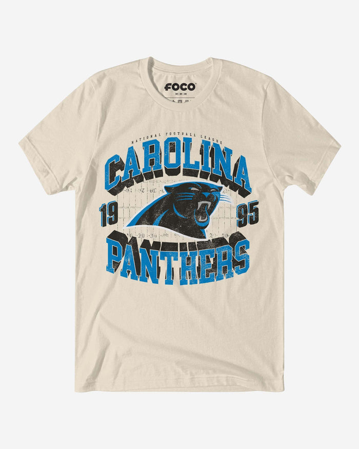 Carolina Panthers Field Arched Wordmark T-Shirt FOCO S - FOCO.com