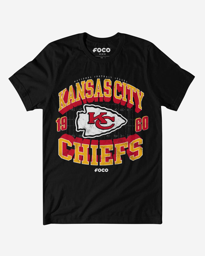 Kansas City Chiefs Field Arched Wordmark T-Shirt FOCO S - FOCO.com