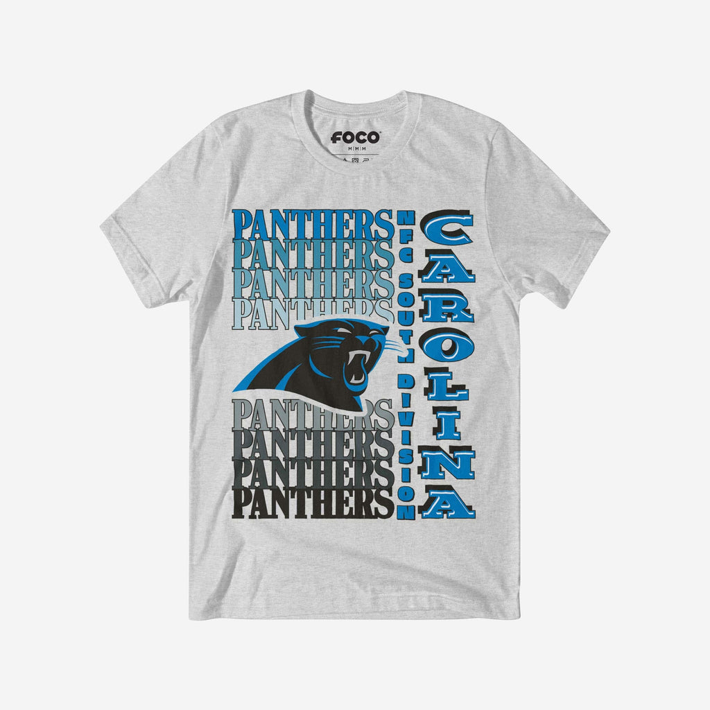 Carolina Panthers Gradient Wordmark T-Shirt FOCO S - FOCO.com