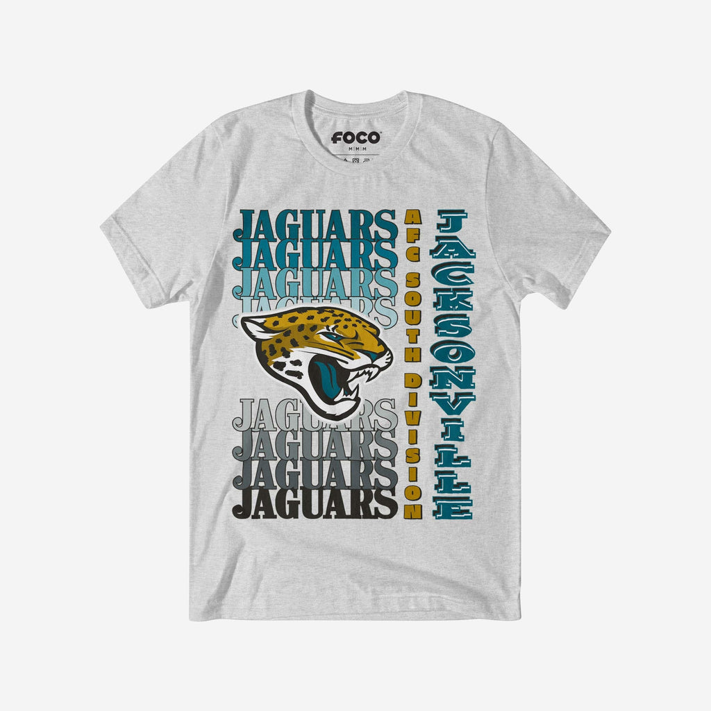 Jacksonville Jaguars Gradient Wordmark T-Shirt FOCO S - FOCO.com