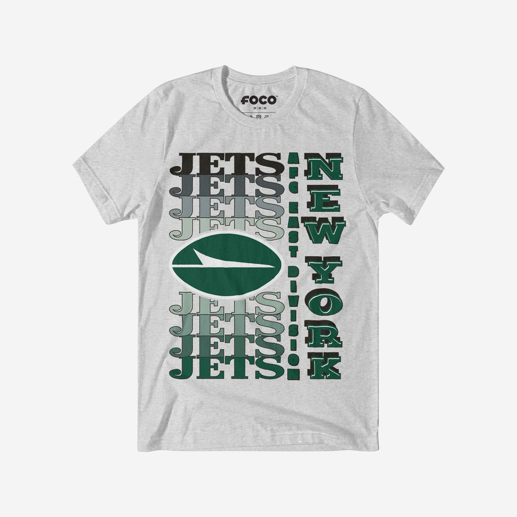 New York Jets Gradient Wordmark T-Shirt FOCO S - FOCO.com