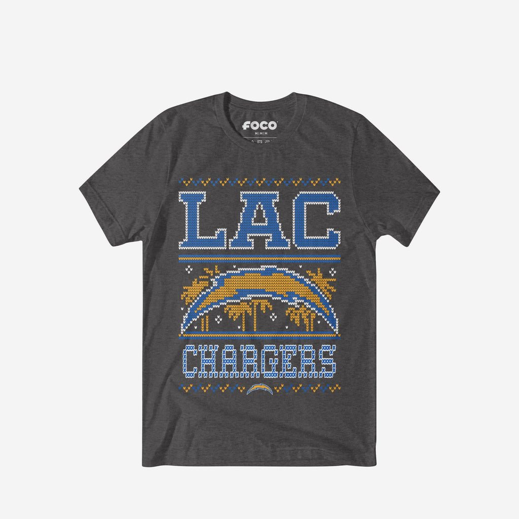 Los Angeles Chargers Holiday T-Shirt FOCO S - FOCO.com