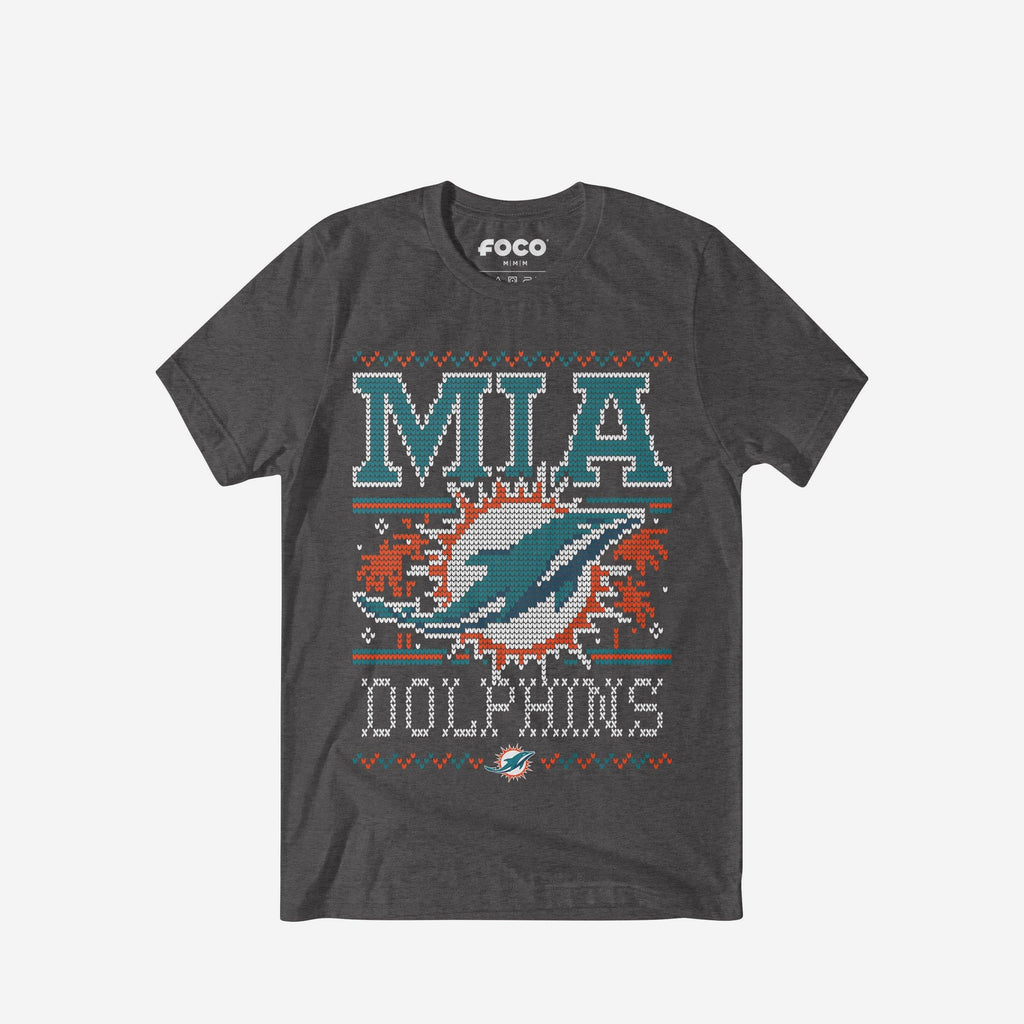 Miami Dolphins Holiday T-Shirt FOCO S - FOCO.com