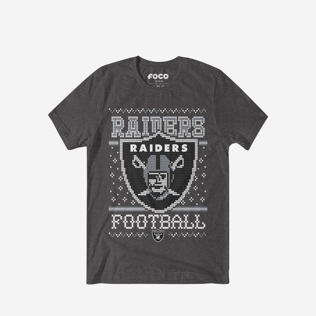 Las Vegas Raiders Holiday T-Shirt FOCO S - FOCO.com