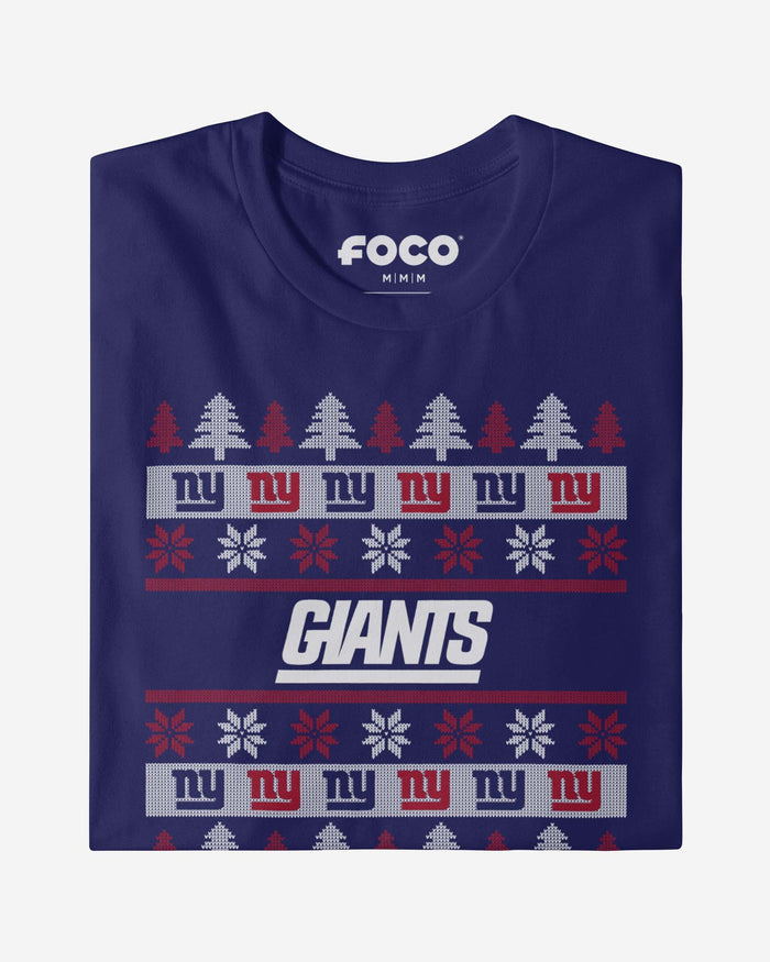 New York Giants Holiday Sweater T-Shirt FOCO - FOCO.com