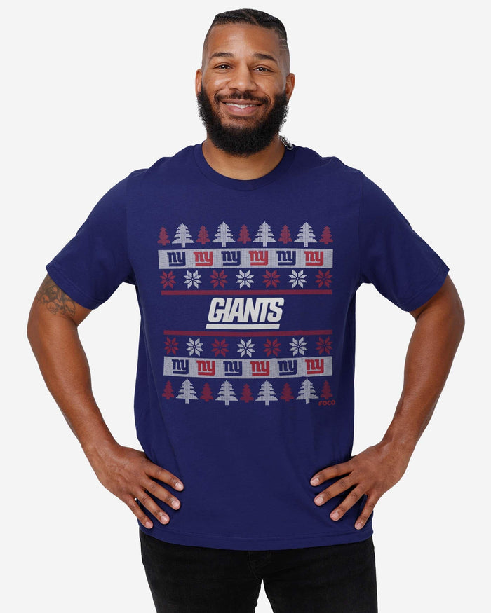 New York Giants Holiday Sweater T-Shirt FOCO - FOCO.com