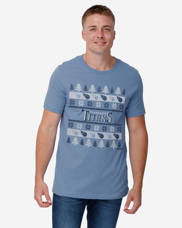 Tennessee Titans Holiday Sweater T-Shirt FOCO - FOCO.com