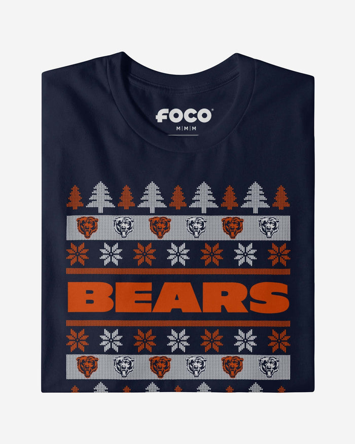 Chicago Bears Holiday Sweater T-Shirt FOCO - FOCO.com