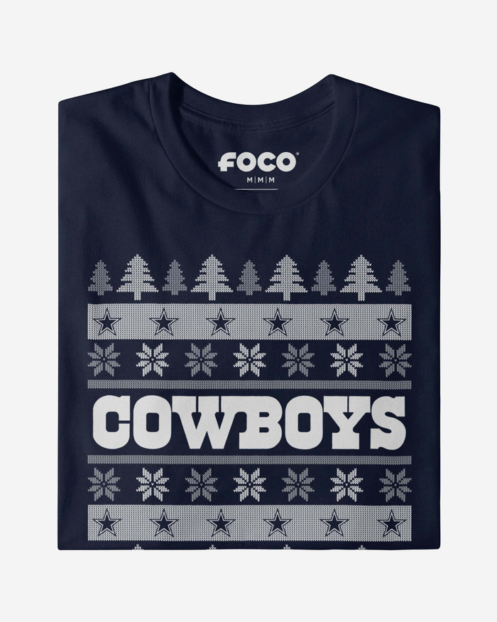 Dallas Cowboys Holiday Sweater T-Shirt FOCO - FOCO.com