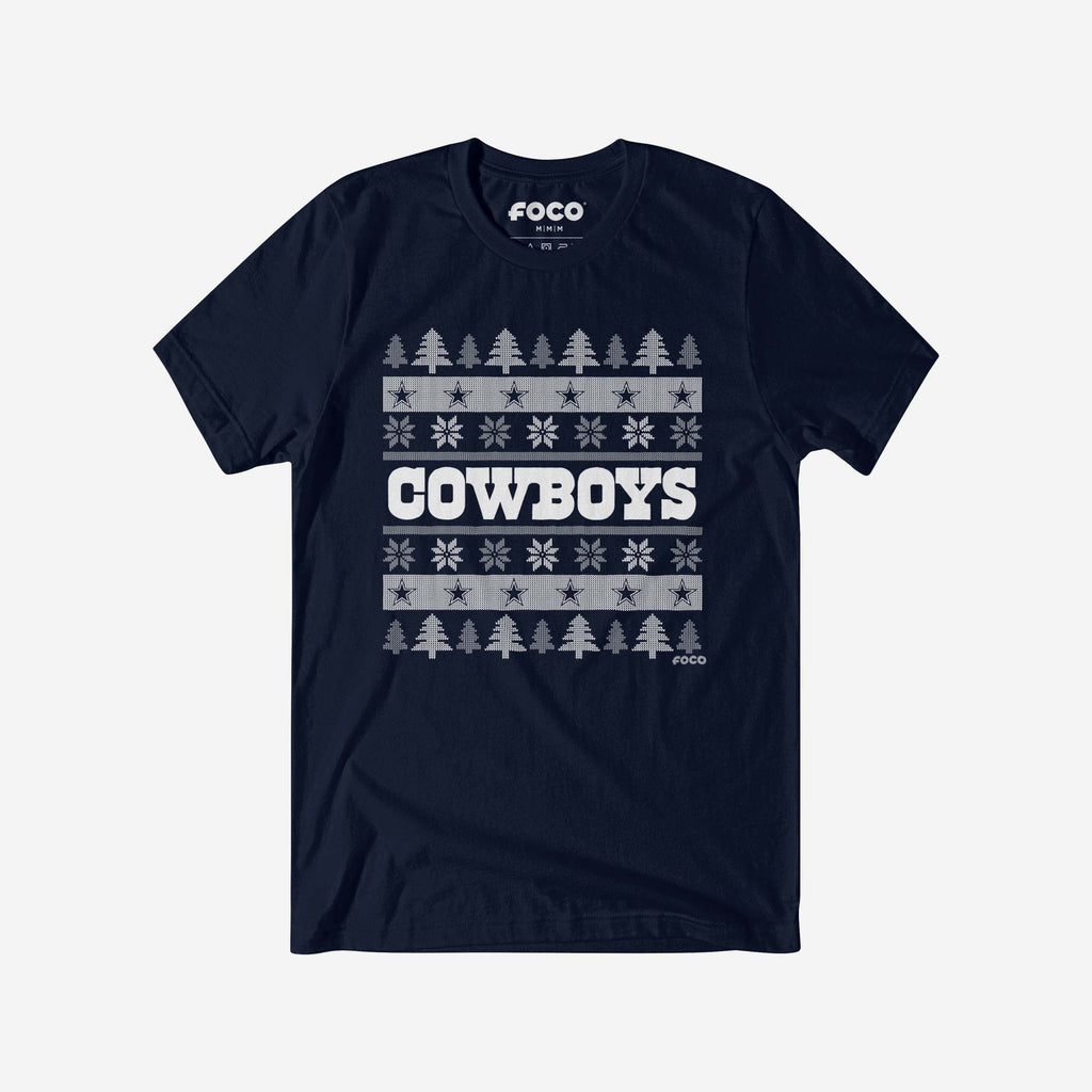 Dallas Cowboys Holiday Sweater T-Shirt FOCO S - FOCO.com