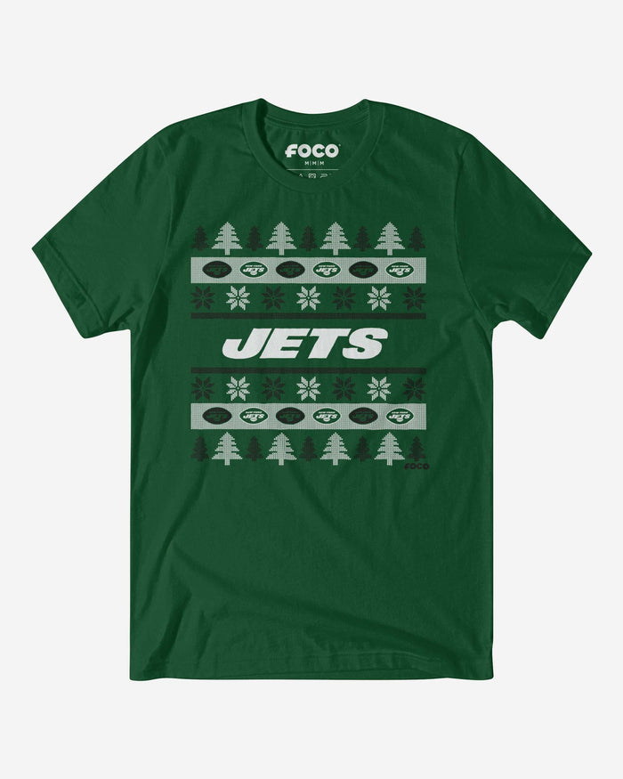 New York Jets Holiday Sweater T-Shirt FOCO S - FOCO.com