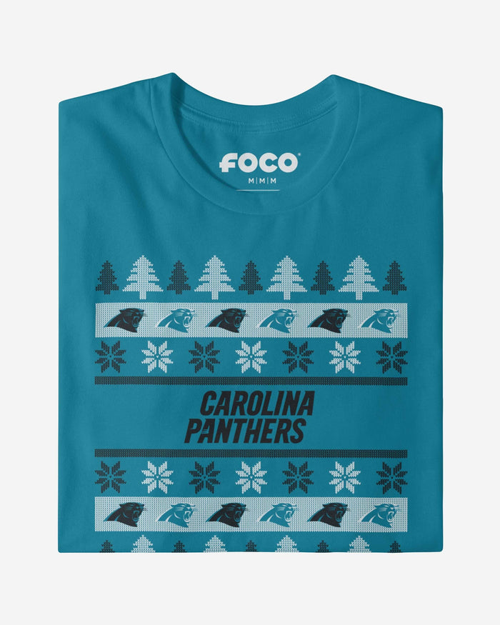 Carolina Panthers Holiday Sweater T-Shirt FOCO - FOCO.com