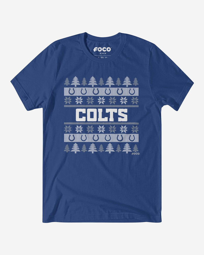 Indianapolis Colts Holiday Sweater T-Shirt FOCO S - FOCO.com