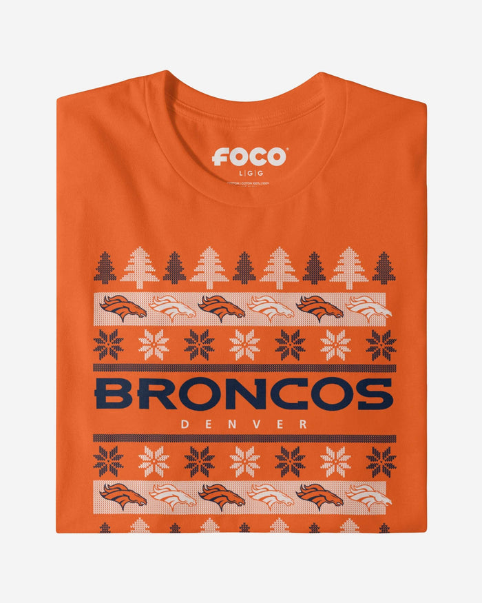 Denver Broncos Holiday Sweater T-Shirt FOCO - FOCO.com