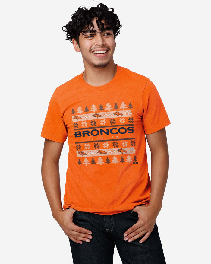 Denver Broncos Holiday Sweater T-Shirt FOCO - FOCO.com