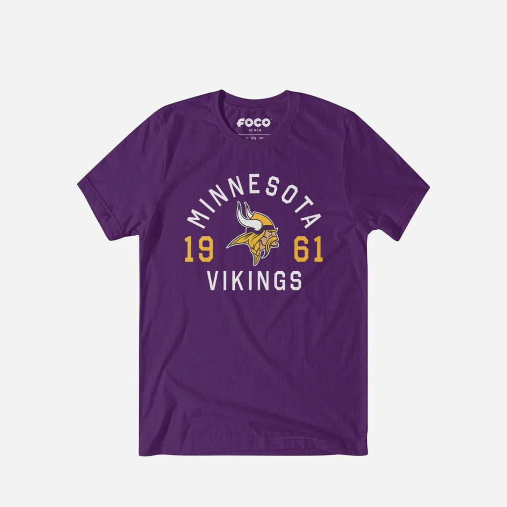 Minnesota Vikings Heritage Print T-Shirt FOCO Black S - FOCO.com