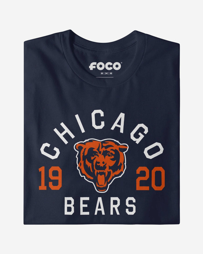 Chicago Bears Heritage Print T-Shirt FOCO Black S - FOCO.com