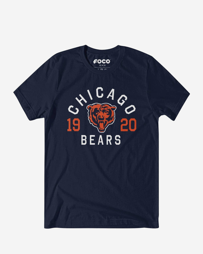 Chicago Bears Heritage Print T-Shirt FOCO Black S - FOCO.com