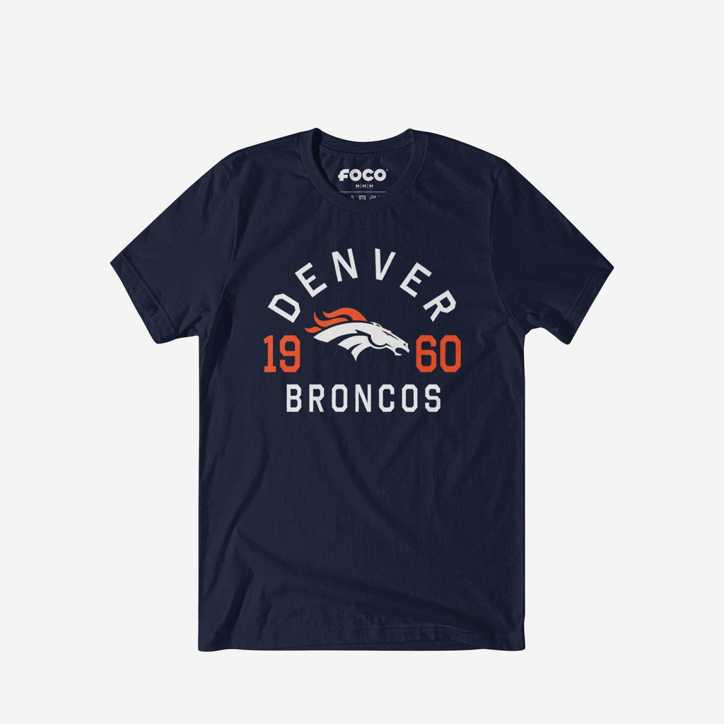 Denver Broncos Heritage Print T-Shirt FOCO Black S - FOCO.com