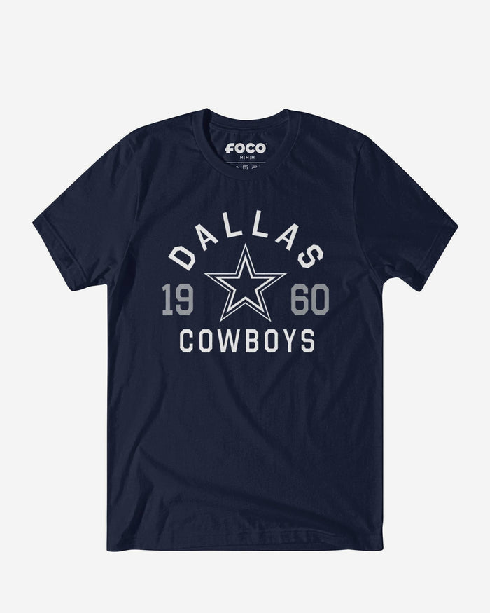 Dallas Cowboys Heritage Print T-Shirt FOCO Black S - FOCO.com