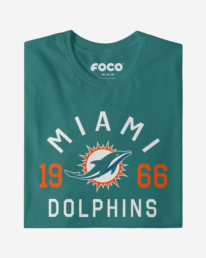Miami Dolphins Heritage Print T-Shirt FOCO Black S - FOCO.com