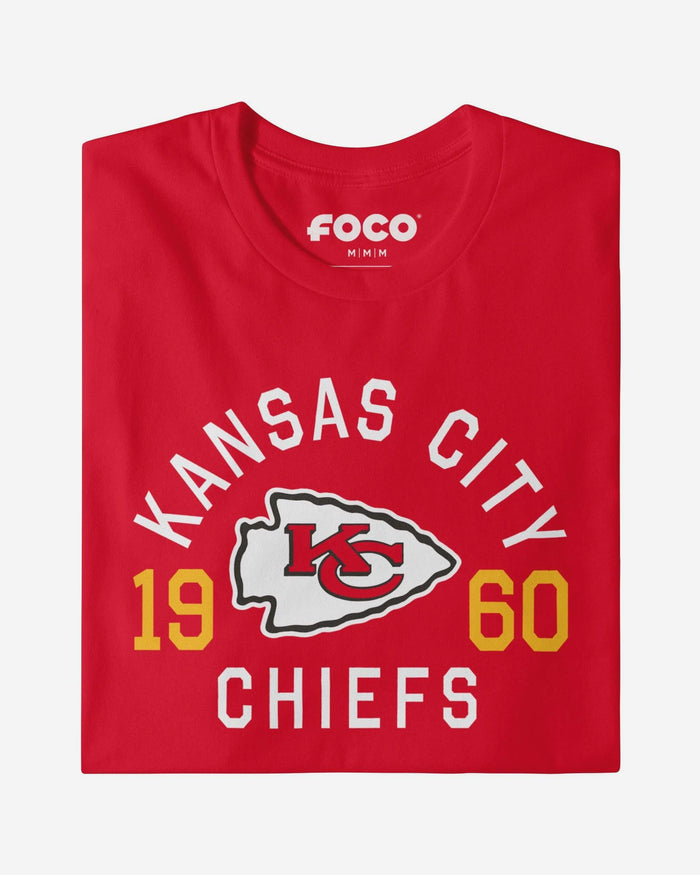 Kansas City Chiefs Heritage Print T-Shirt FOCO Black S - FOCO.com
