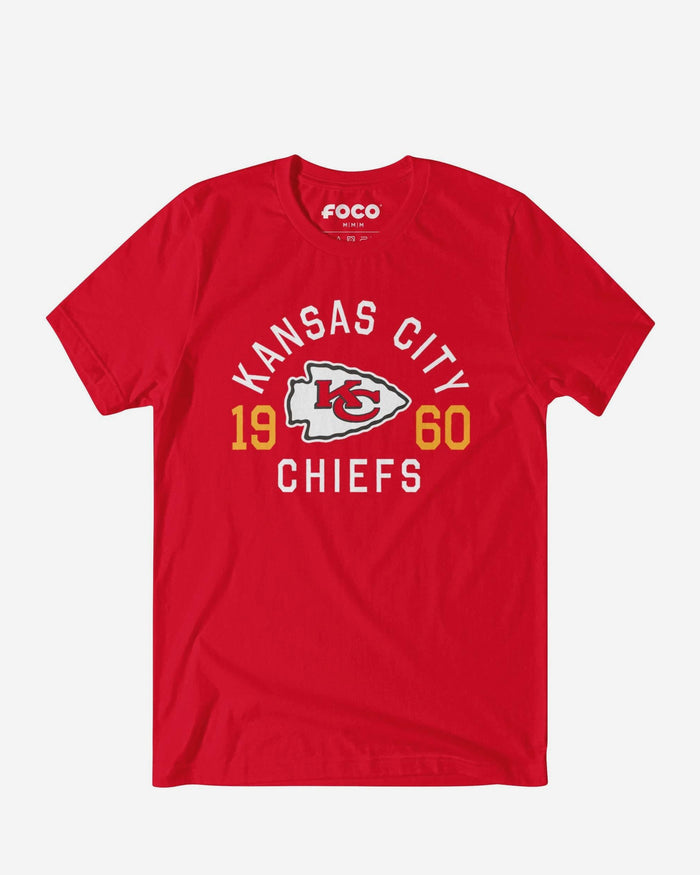 Kansas City Chiefs Heritage Print T-Shirt FOCO Black S - FOCO.com
